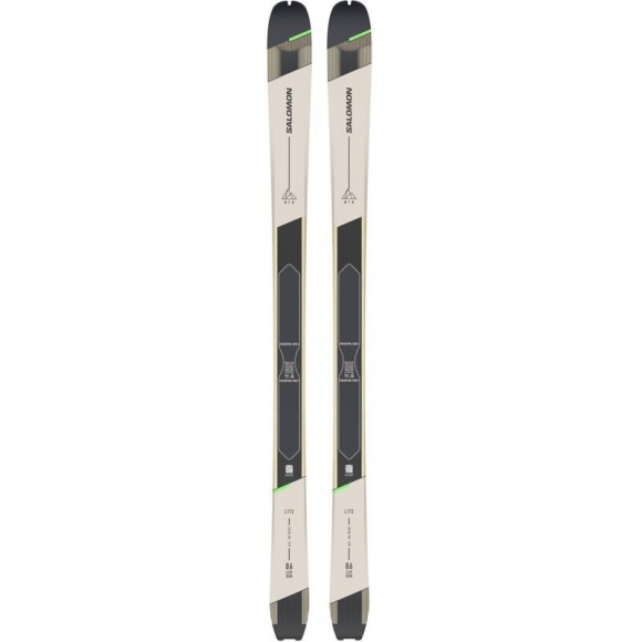 Salomon Herren Freeride Ski T MTN 86 CARBON + Skins - Regentag/Schwarz/Pastell-Neongrün 1