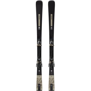 Salomon Damen All-Mountain Ski E - Schwarz/Hellbronzemetallic