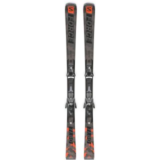 Salomon Herren All-Mountain Ski SKI SET E - Schwarz/Neonkoralle/Castelrock