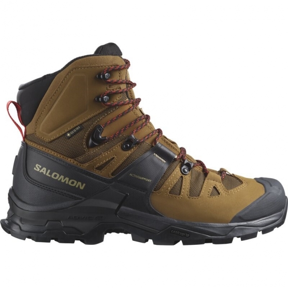 Salomon Herren Trekkingstiefel SHOES QUEST 4 GTX - Gummi/Schwarz/Feuerrot