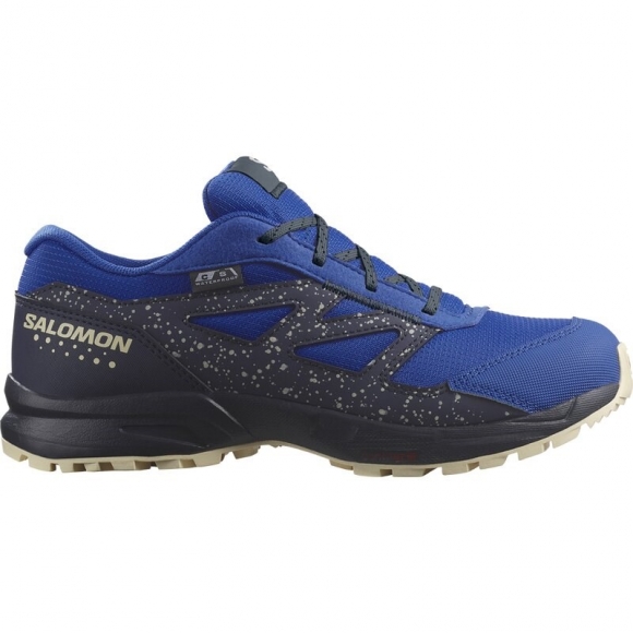 Salomon Kinder Walkingschuhe SHOES OUTWAY CSWP JUNIOR - Lapisblau/Carbon/Gebleichter Sand