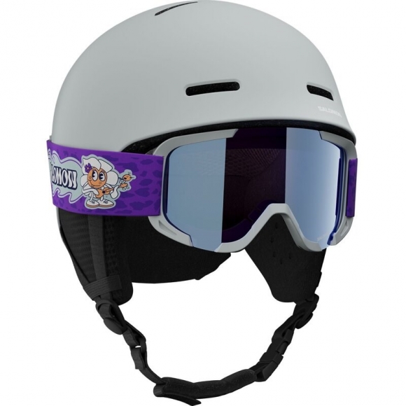 Salomon Kinder Helm HELMET PLAYER COMBO Ice - Eisfluss