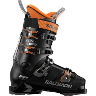 Salomon Herren Ski-Schuhe ALP. BOOTS - Schwarz/Dunkelgrau Metallic/Orange Tiger