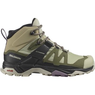 Salomon Damen Multifunktionsstiefel SHOES X ULTRA 4 MID GTX W - Alfalfa/Tiefgrünes Flechtengrün/Mandel Mi 000