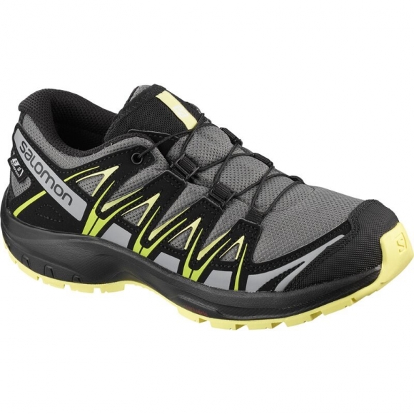 Salomon Kinder Outdoorschuhe (Low) XA PRO 3D CSWP - Gargoyle/Schwarz/Charlock