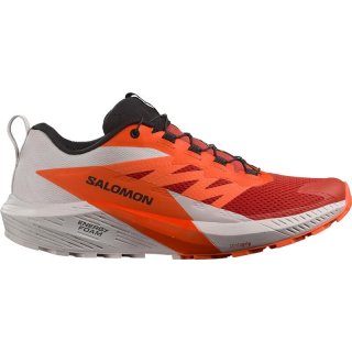 Salomon Herren Trailrunningschuhe SHOES SENSE RIDE 5 - Mondfelsen/Schockorange/Feuriges Rot