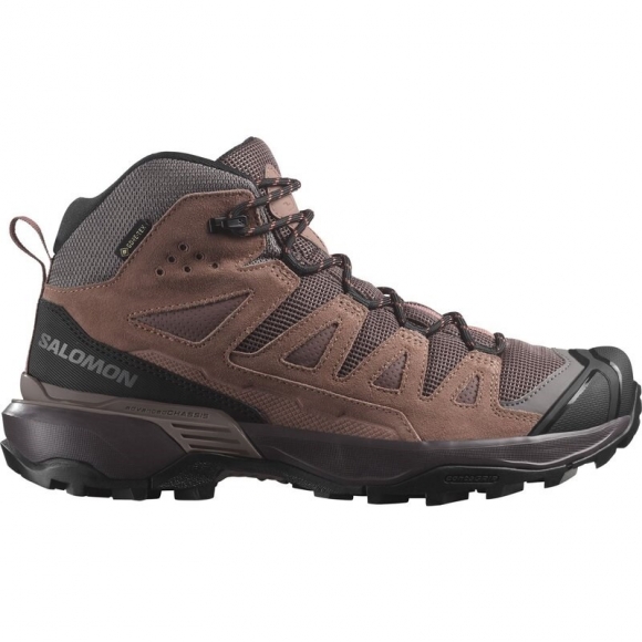 Salomon Damen Multifunktionsstiefel SHOES X ULTRA 360 LTR MID GTX W - Pfefferkorn/Cognac/Heiße Koralle