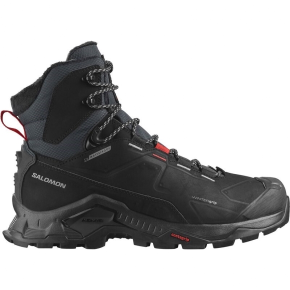 Salomon Herren Trekkingsandale SHOES QUEST WINTER TS CSWP - Schwarz/Goji-Beere/Monument