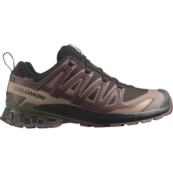 Salomon Herren Trailrunningschuhe SHOES XA PRO 3D V9 GTX - Schwarzer Kaffee/Rumrosine/Olivennacht