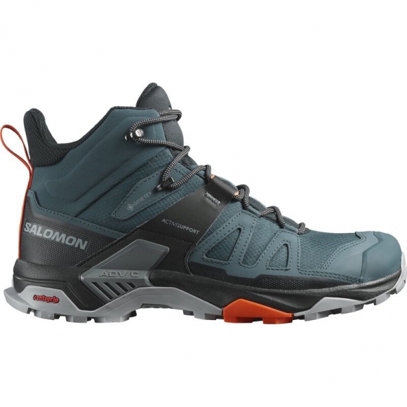 Salomon Herren Multifunktionsstiefel SHOES X ULTRA 4 MID GTX - Sternengucker/Schwarz/Scharlachroter Ibis