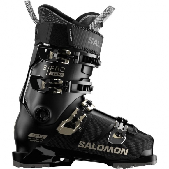 Salomon Damen Ski-Schuhe ALP. BOOTS - Schwarz/Hellbronze Metallic/Schwarz