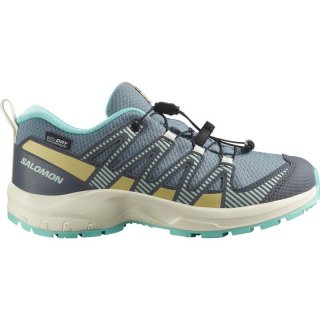 Salomon Kinder Trekkinghalbschuhe SHOES XA PRO V8 WP J - Trooper/Turbulenz/Arubablau