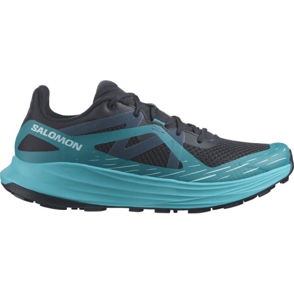 Salomon Herren Trailrunningschuhe SHOES ULTRA FLOW - Kohlenstoff/Tahitianische Flut/Tiefseetauchen