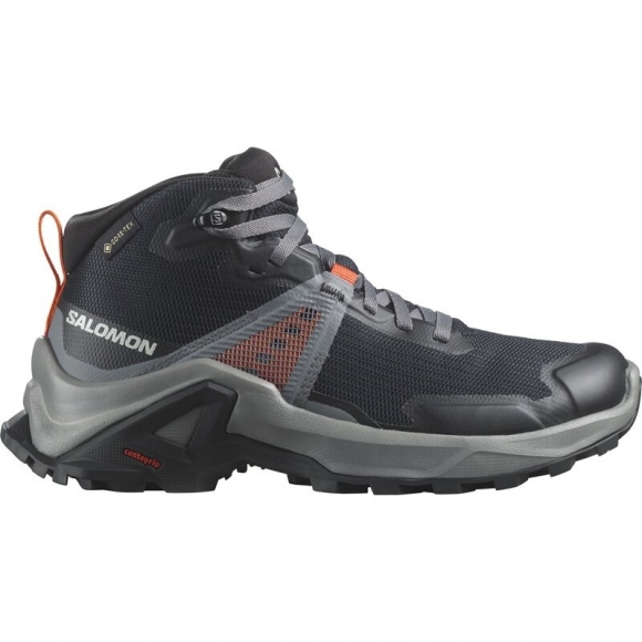 Salomon Kinder Multifunktionsstiefel SHOES X RAISE MID GTX J - Schwarz/Stiller Farbton/Drachenfeuer