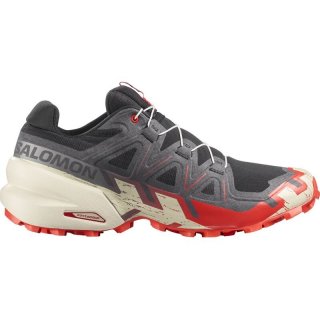 Salomon Herren Trailrunningschuhe SHOES SPEEDCROSS 6 - Schwarz/Feurigrot/Mandelmilch