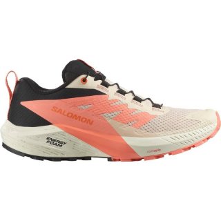 Salomon Damen Trailrunningschuhe SHOES SENSE RIDE 5 W - Zarter Pfirsich/Fusion Coral/Schwarz