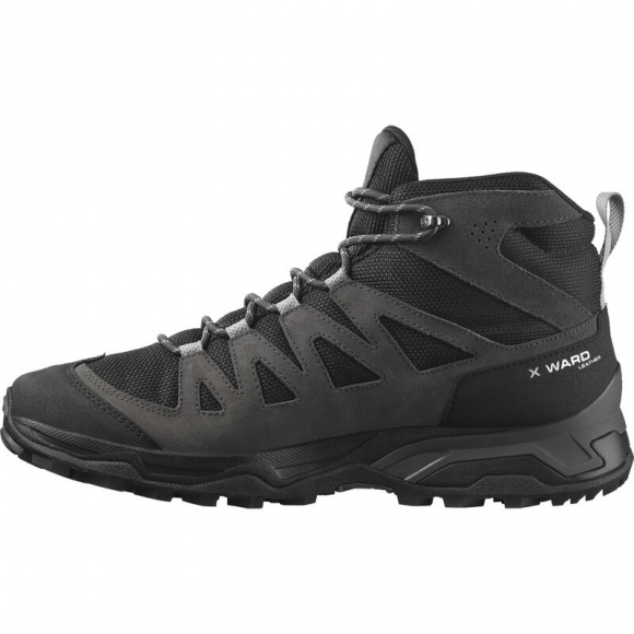 Salomon Herren Multifunktionsstiefel SHOES X WARD LEATHER MID GTX - Phantom/Schwarz/Magnet