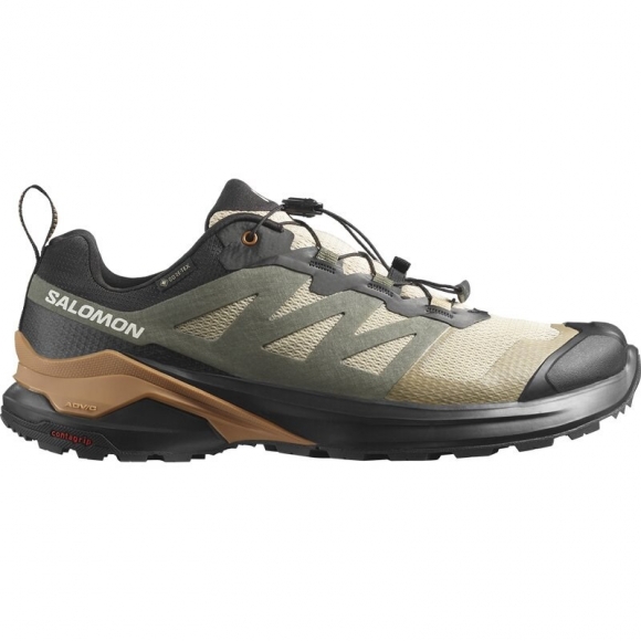 Salomon Herren Trailrunningschuhe SHOES X-ADVENTURE GTX - Safari/Schwarz/Zuckermandel