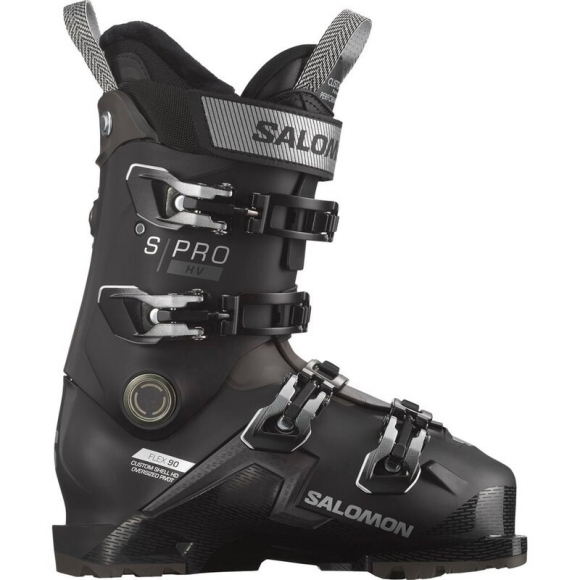 Salomon Damen Ski-Schuhe ALP. BOOTS - Schwarz/Silber Metallic/Beluga