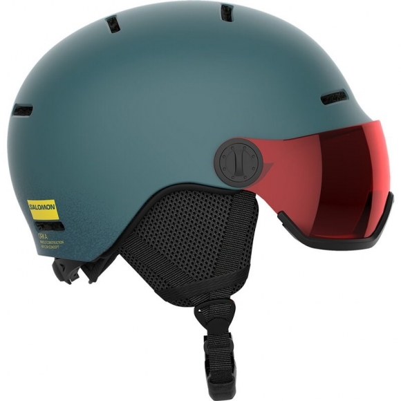 Salomon Kinder Helm HELMET ORKA VISOR North - Schwarz