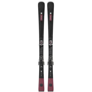 Salomon Damen All-Mountain Ski E - Schwarz/Cordovan Metallic/Silber Metallic