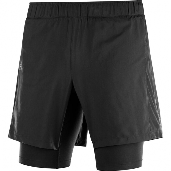 Salomon Herren Shorts AGILE TWINSKIN SHORT - Schwarz