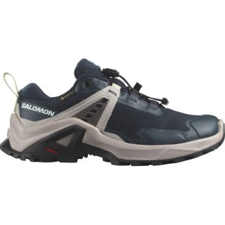 Salomon Kinder Trekkinghalbschuhe SHOES X RAISE GTX J - Kohlenstoff/Rosasche/Klares Aqua