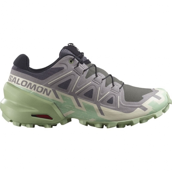 Salomon Damen Trailrunningschuhe SHOES SPEEDCROSS 6 W - Castlerock/Vanille Eisgrün/Rauchgrün