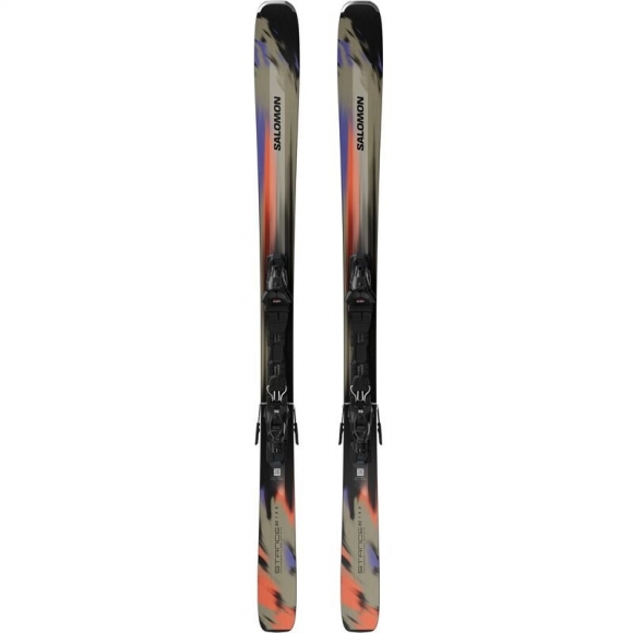 Salomon Herren All-Mountain Ski E STANCE 80 + M10 GW L80 - Kelp/Kapuzinerkresse/Schwarz