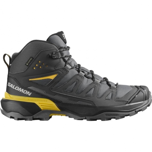 Salomon Herren Multifunktionsstiefel SHOES X ULTRA 360 MID GTX - Castlerock/Schwarz/Scharfer Senf