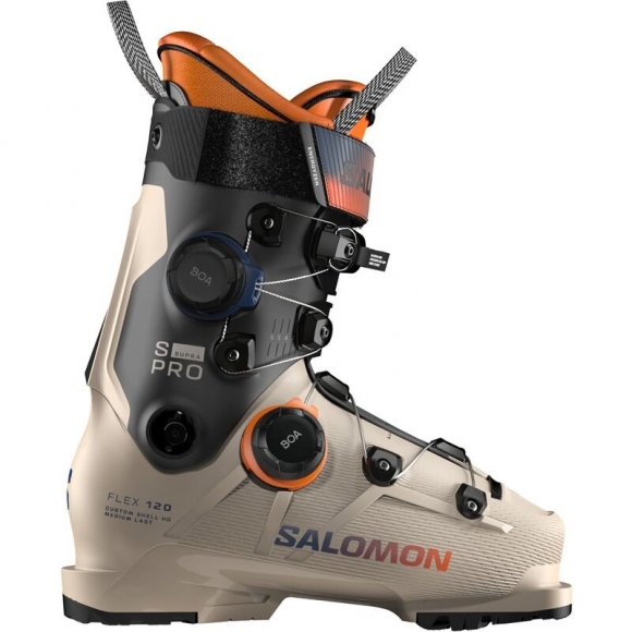 Salomon Herren Ski-Schuhe ALP. BOOTS - Humus/Schwarz/Orange Tiger