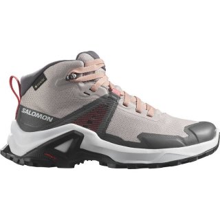 Salomon Kinder Trekkingstiefel SHOES X RAISE MID GTX J Ashes Of - Rosenasche/Pfirsichbeige/Teerose