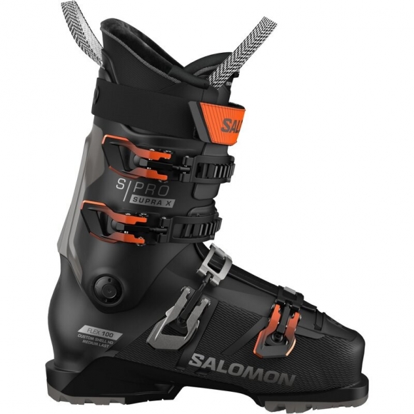 Salomon Herren Ski-Schuhe ALP. BOOTS - Schwarz/Dunkelgrau Metallic/Orange Tiger