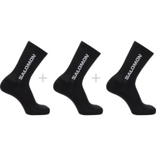 Salomon Herren SOCKS EVERYDAY CREW 3-PACK - SCHWARZ / SCHWARZ / SCHWARZ