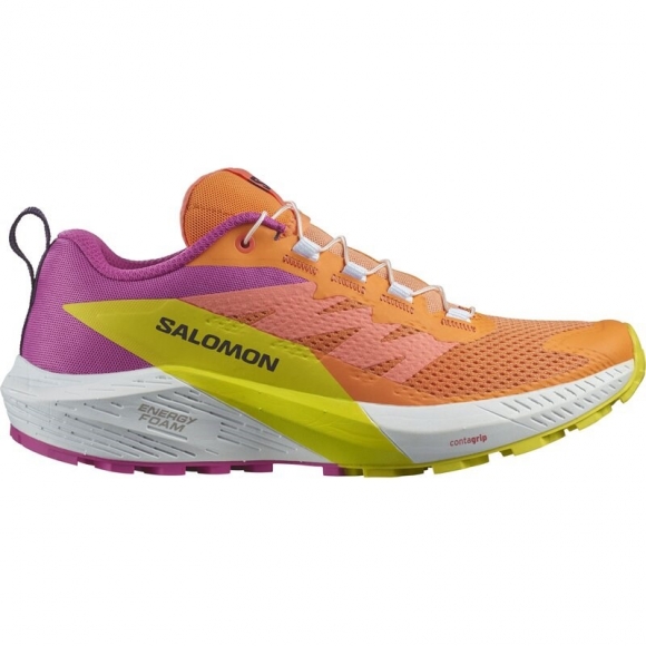 Salomon Damen Trailrunningschuhe SHOES SENSE RIDE 5 W - Paradiesvogelblume/Weiß/Schwefelspirale