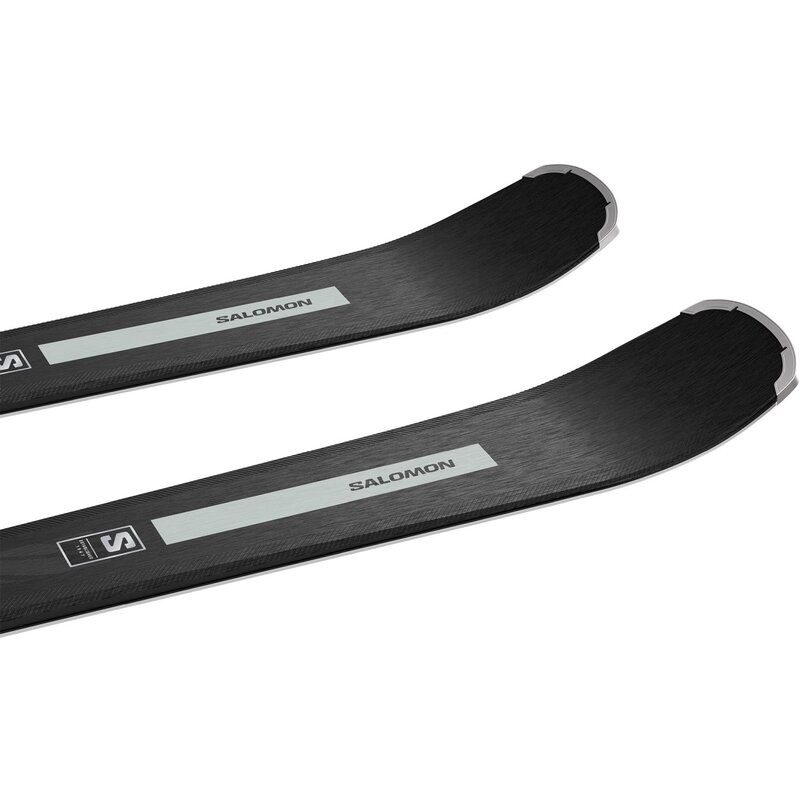 Salomon Damen All-Mountain Ski E - Schwarz/Weißmoos Metallic