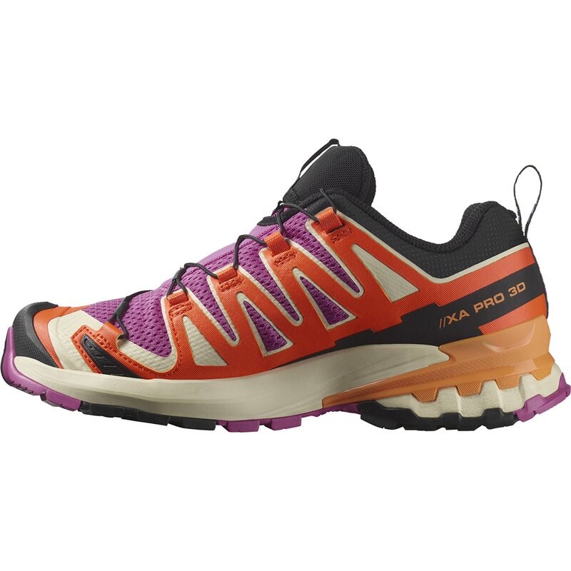 Salomon Damen Trailrunningschuhe SHOES XA PRO 3D V9 W Rose - Rosenviolett/Drachenfeuer/Papaya