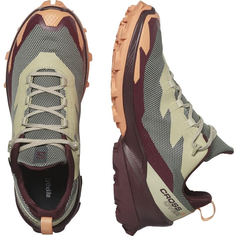 Salomon Damen Multifunktionsschuhe SHOES CROSS OVER 2 GTX W - Luzerne/Cantaloupe/Bitterschokolade