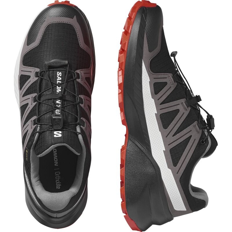 Salomon Herren Trailrunningschuhe SHOES SPEEDCROSS PEAK GTX - Schwarz/Castlerock/Kirschtomate