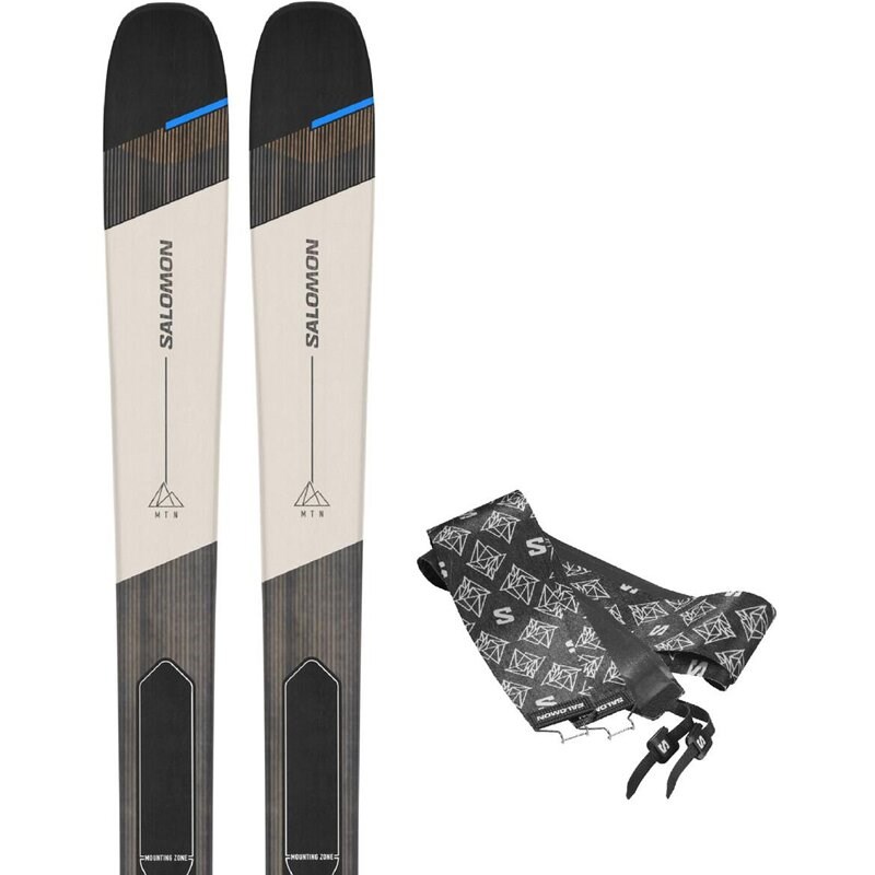 Salomon Herren Freeride Ski T MTN 96 CARB + Skins Rain - Regentag/Prozessblau/Schwarz