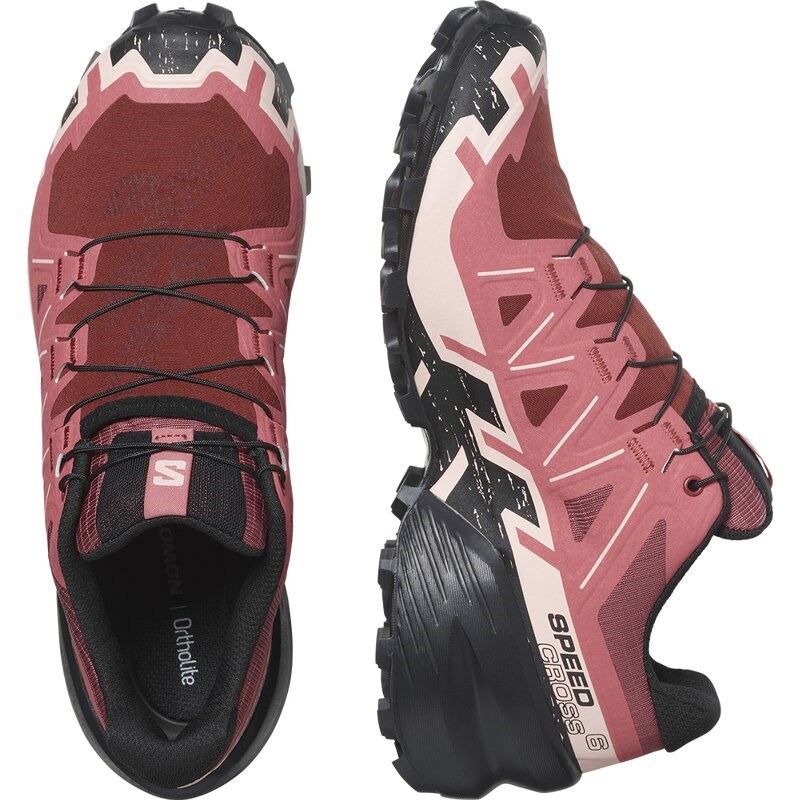 Salomon Damen Trailrunningschuhe SHOES SPEEDCROSS 6 W - Kuhhaut/Schwarz/Englische Rose