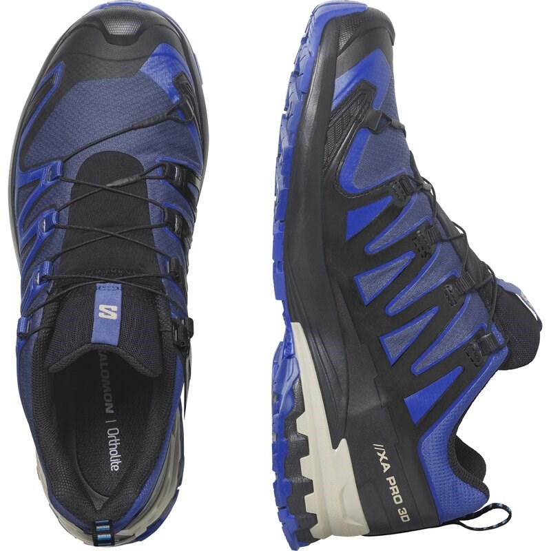 Salomon Herren Trailrunningschuhe SHOES XA PRO 3D V9 GTX - Blauer Druck/Surf the Web/Lapisblau