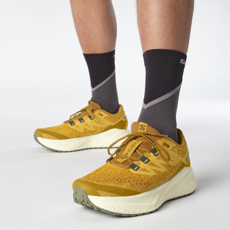 Salomon Herren Laufschuhe SHOES AERO GLIDE 3 GRVL - Scharfer Senf/Vanilleeis/Tief Lich