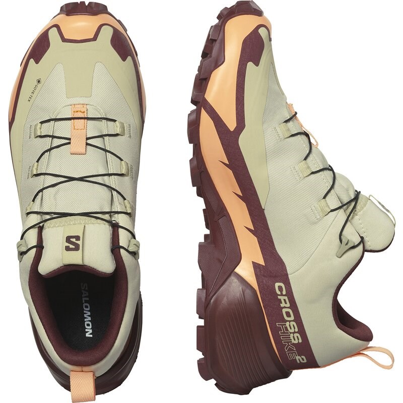 Salomon Damen Multifunktionsschuhe SHOES CROSS HIKE GTX 2 W - Luzerne/Cantaloupe/Bitterschokolade