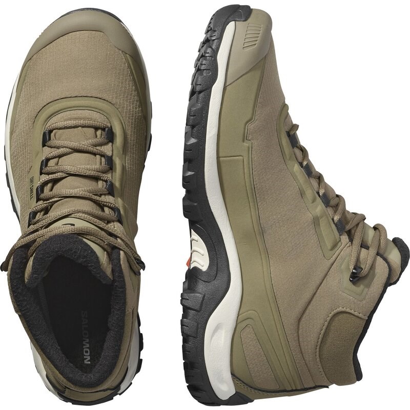 Salomon Herren Stiefel SHOES SHELTER WP Stone - Steingrau/Schwarz/Regentag