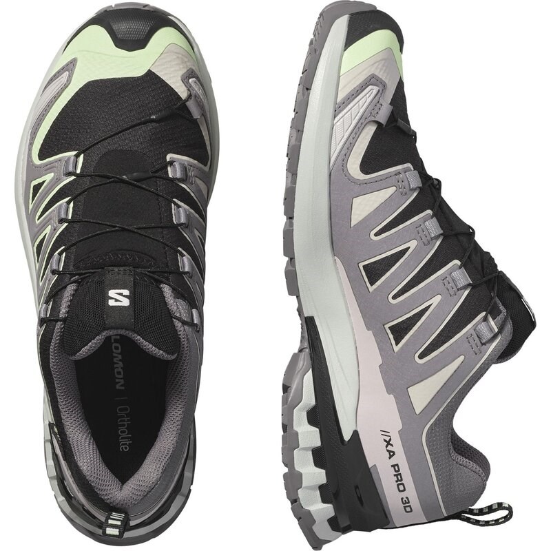 Salomon Damen Trailrunningschuhe SHOES XA PRO 3D V9 GTX W - Schwarz/Patinagrün/Grauviolett
