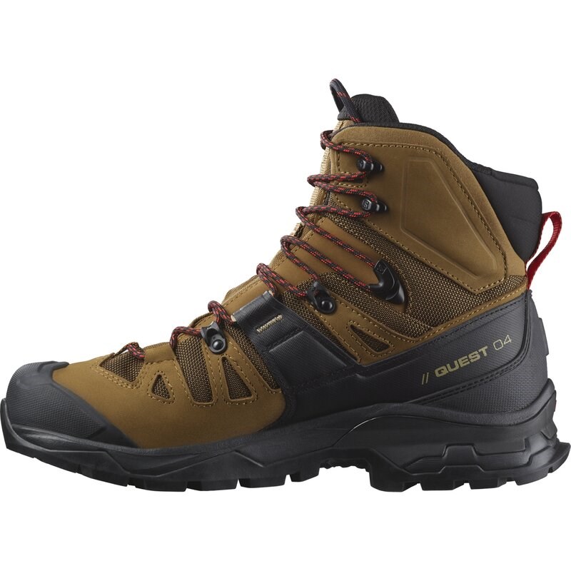 Salomon Herren Trekkingstiefel SHOES QUEST 4 GTX - Gummi/Schwarz/Feuerrot