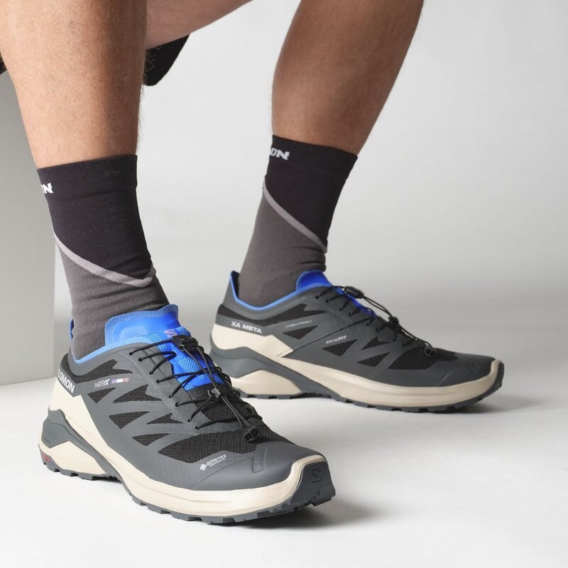 Salomon Herren Trailrunningschuhe SHOES XA META GORE-TEX MIF - Schwarz/Oxford Tan/Französischblau