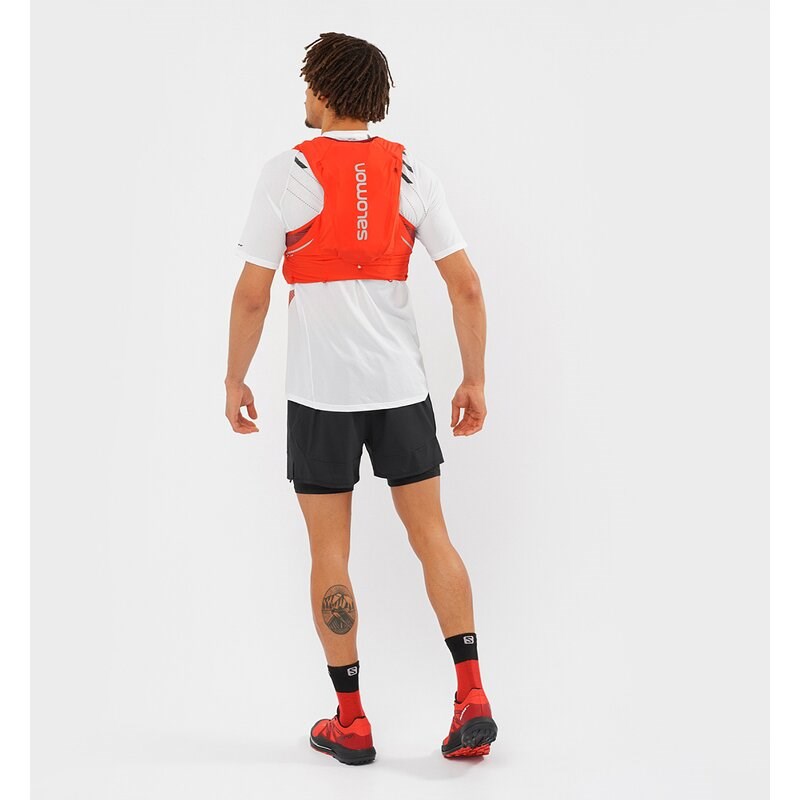 Salomon Herren Trailrunningschuhe SHOES PULSAR TRAIL Poppy - Mohnrot/Fahrradrot/Schwarz