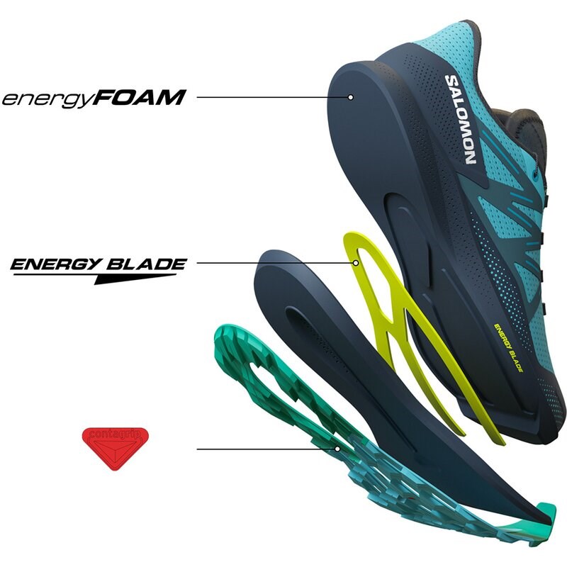 Salomon Herren Trailrunningschuhe SHOES PULSAR TRAIL Poppy - Mohnrot/Fahrradrot/Schwarz